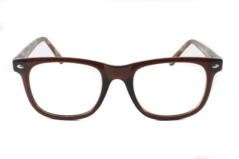 Brown Retro Square Full Frame Medium Size 49 Men & Women EyeGlasses