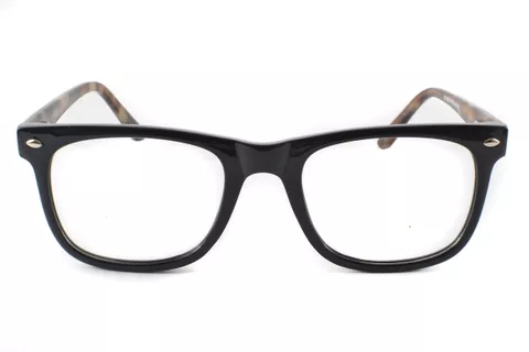 Black-Brown Retro Square Full Frame Medium Size 51 Men & Women EyeGlasses
