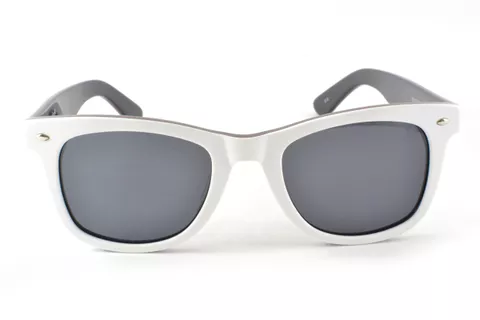 iZoom YC-1027-C5 White Grey Wayfarer Small Size 50 Men & Women Sunglasses