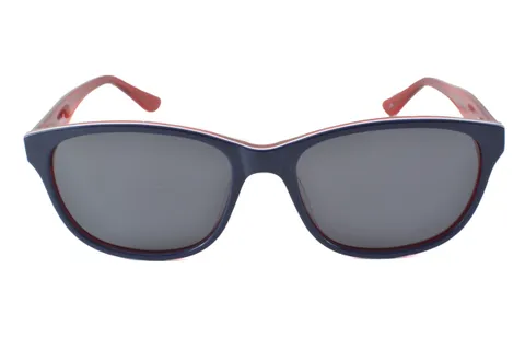 iZoom YC-1040-C3 Red-Blue Grey Wayfarer Medium Size 53 Men & Women Sunglasses