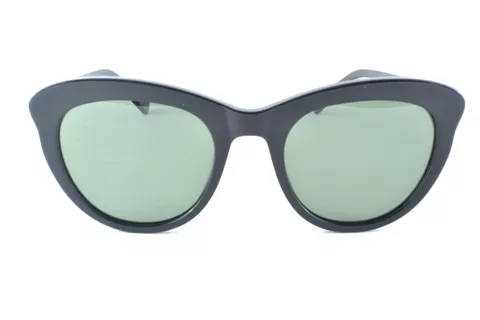 iZoom YC-5005-C1 Black Green Cat Eye Small Size 53 Women Sunglasses