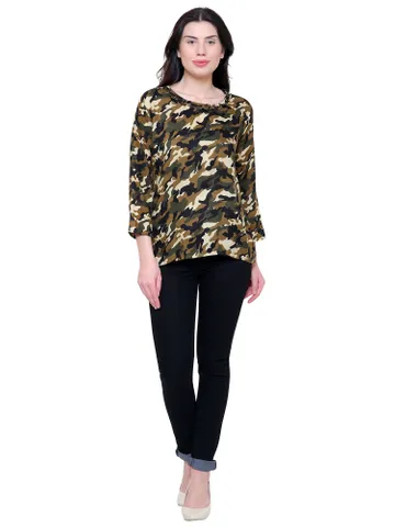 People's Choice, Army Top, Multi Coloure, Top