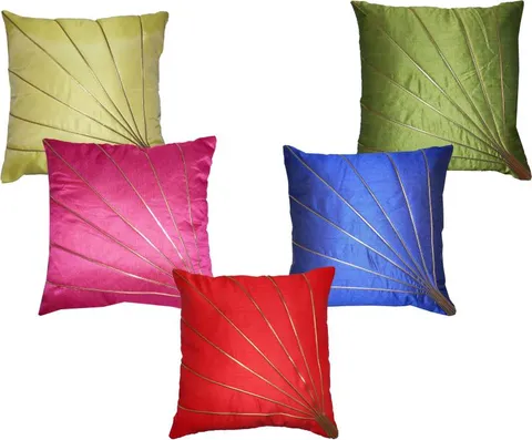 k.s.craft multi color kite cushion cover set of 5 pcs 40x40 cm
