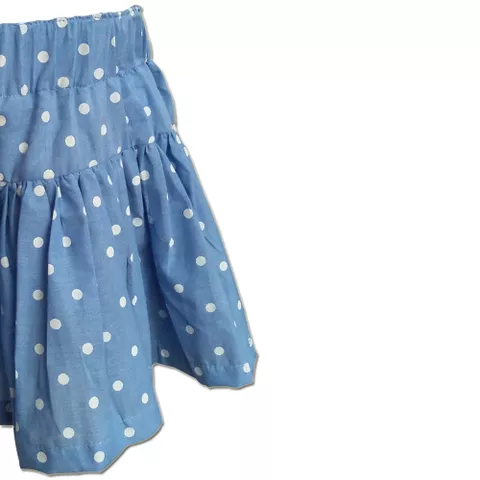 LaOcchi Light Blue Polka Skirt