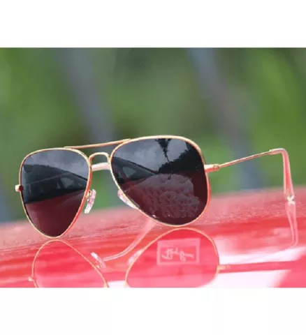 Fancy Stylish Black Gold Sunglasses For men Women Aviator 3026