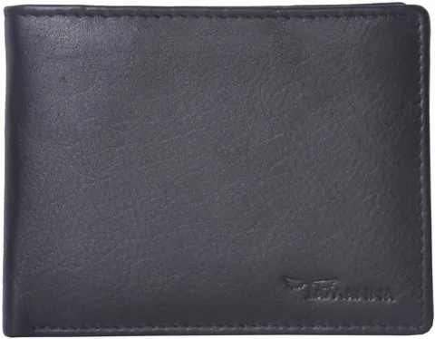 Tamanna Men Black Genuine Leather Wallet  (4 Card Slots)