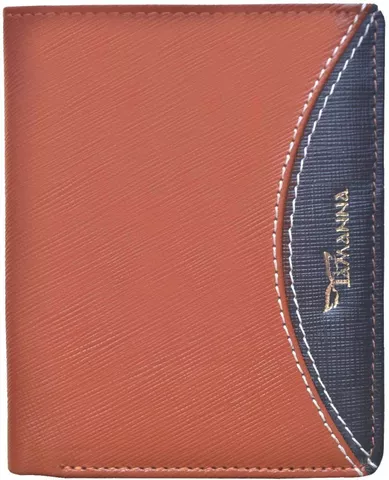 Tamanna Men Tan, Black Genuine Leather Wallet  (9 Card Slots)