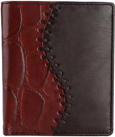 Tamanna Men Casual Brown, Black Genuine Leather Wallet  (8 Card Slots)