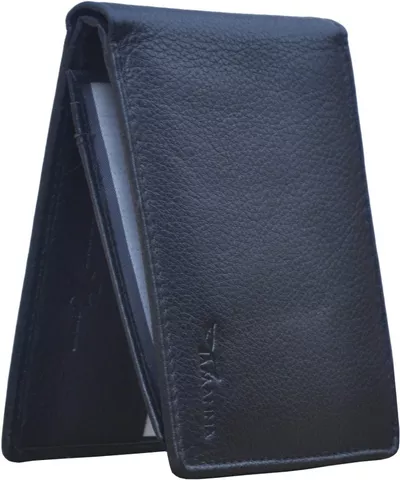 Tamanna Men Black Genuine Leather Wallet  (9 Card Slots)