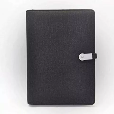 Ozimo Black Notebook Planner,USB Rechargeable, Notepad, Diary, Journal,with 4000 mAH Phone Charging & Travel Portfolio/Built-in 4000 mah Power Bank with 8GB Flash Drive for iOS, Android