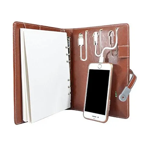 YesNo Power Bank Executive Leather Diary with 8 GB Pen Drive, 4000 mAh