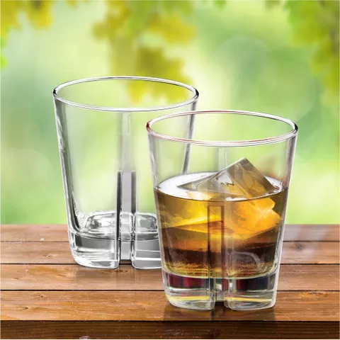 Treo By Milton Empire Cool Whiskey Glass, 186ml,Set of 6,Transparent