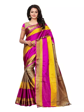 Women's Silk Woven Saree with Unstitched Blouse
