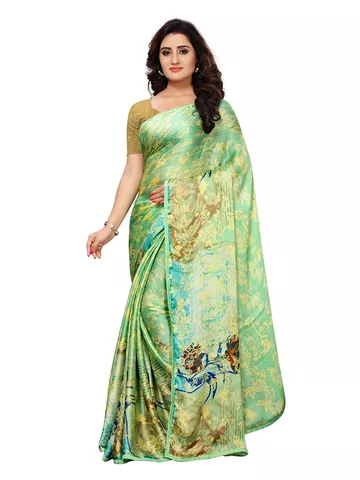 Women's Georgette Printed Saree with Blouse