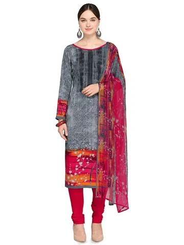 Women's Crepe Printed Unstitched Dress Material