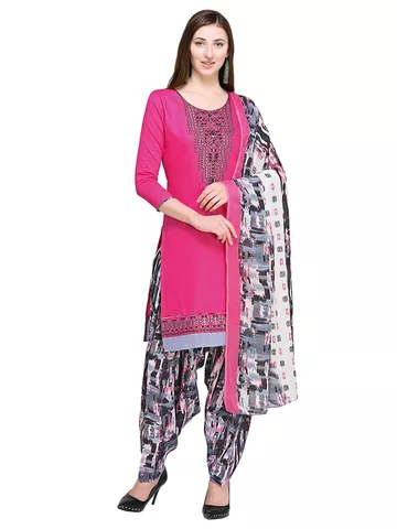 Women's Cotton Satin Dress Material