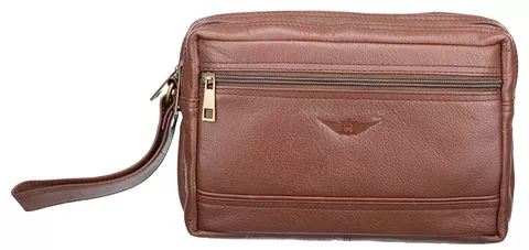 100%Genuine Leather Tan Cash Bag (CashBag05) by Maskino Leathers