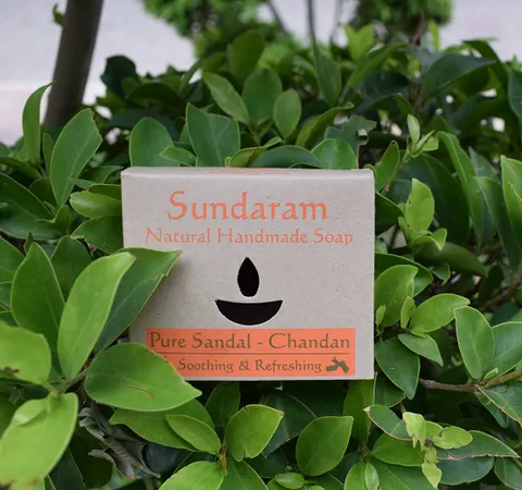 Sundaram Pure Sandal(Chandan) Soap-  Smoothing & Refreshing - 100gm
