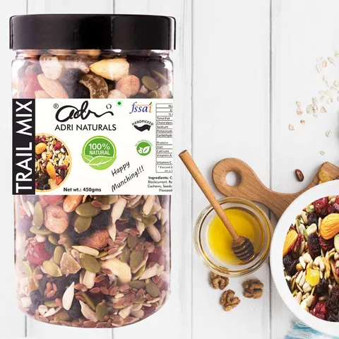 Trail Mix (Mix of Dried Berries, Roasted Seeds and Dry Fruits) - 450gm