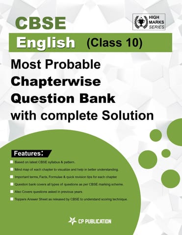 CBSE English Class 10th - Most Probable Questions Bank with Complete Solution