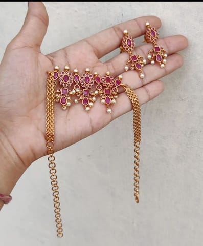 Pink kemp high necklace