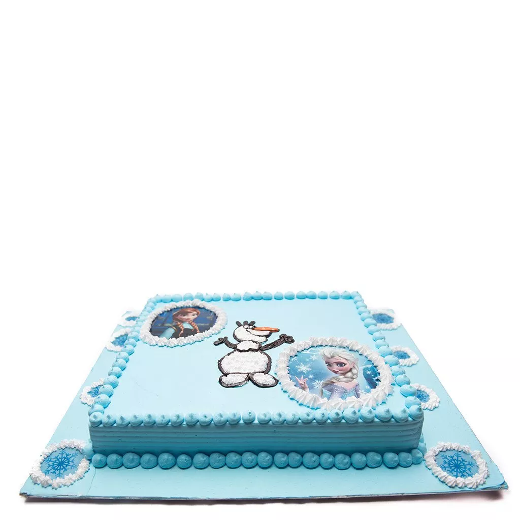 Frozen's Anna, Elsa & Olaf Photo cake