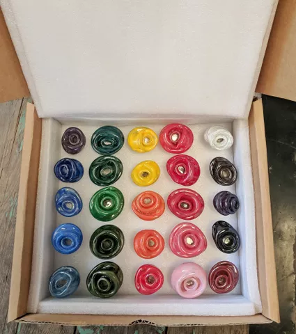 Mini Bottle Knob - Colour - Set of 25