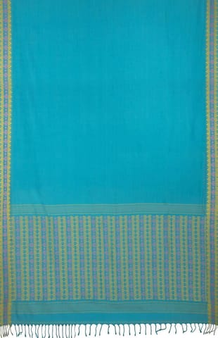 Handwoven Tangail Blue Mercerised Cotton Saree