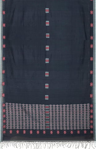 Handwoven Tangail Cotton Silk Saree- Navy