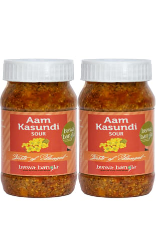Aam Kasundi (Mango-Mustard Sauce) - Sour - Pack of 2 (200g each)