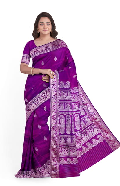 Baluchari Saree Purple