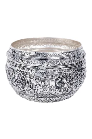 Silver Plated Brass Bowl Ramayana