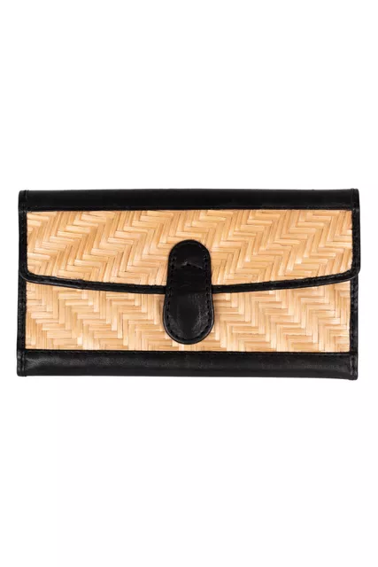Leather Ladies Purse with Bamboo