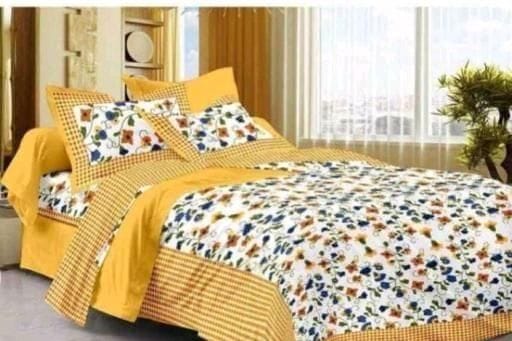 Gorgeous Cotton Printed Double Bedsheet with Pillow Covers