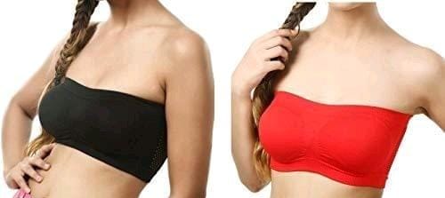Trendy Cotton Solid Tube Bra (Pack Of 2)