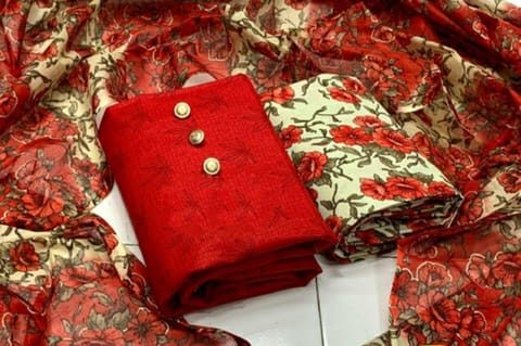 Delicate Cotton Printed Salwar Suit Dress Material