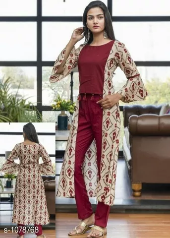 Trendy designer kurta pant set clearance