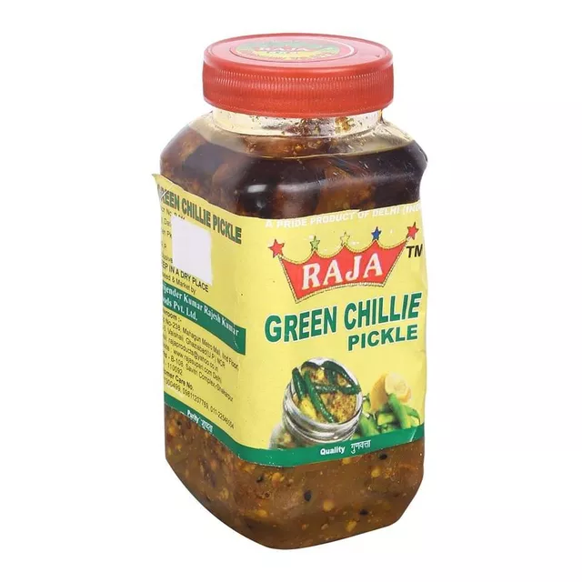 Spicy Green chilli pickle/ home made pickle/delicious pickle/healthy pickle/less fat pickle (500g)