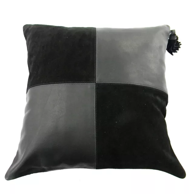 Leather Suede Pillow Cover Cushion Cover Decorative Cushion Black
