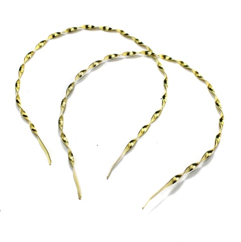 Twisty Hairband Bases Golden 15 Inch