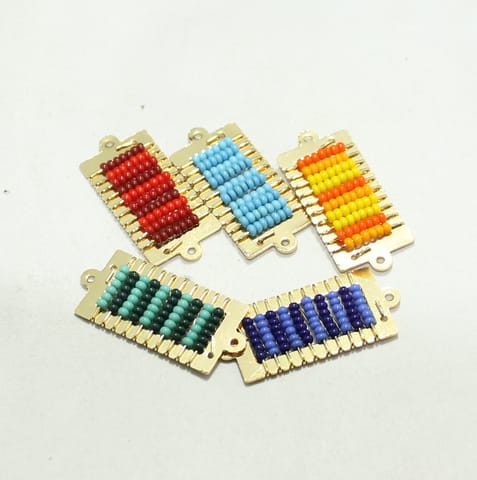 5 Pairs Miyuki Beads Square Connector and Earrings Components 28x15mm