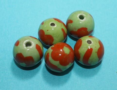 20 Pcs Ceramic Round Beads 19mm
