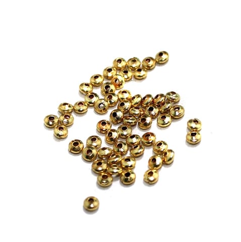620 Pcs Oval Beads Golden, 4x3mm
