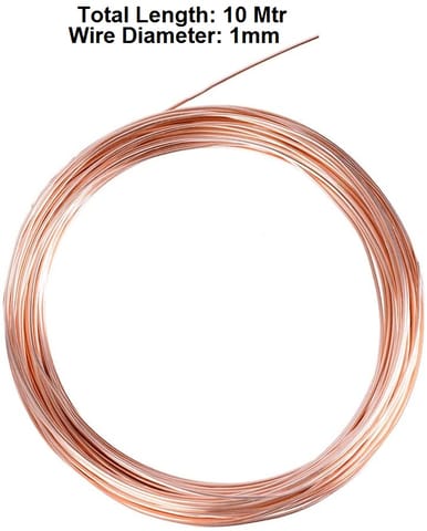 Aluminium Craft Wire Copper 10 Mtrs, Size 1 mm