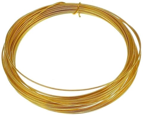 Aluminium Craft Wire Gold 10 Mtrs, Size 1 mm