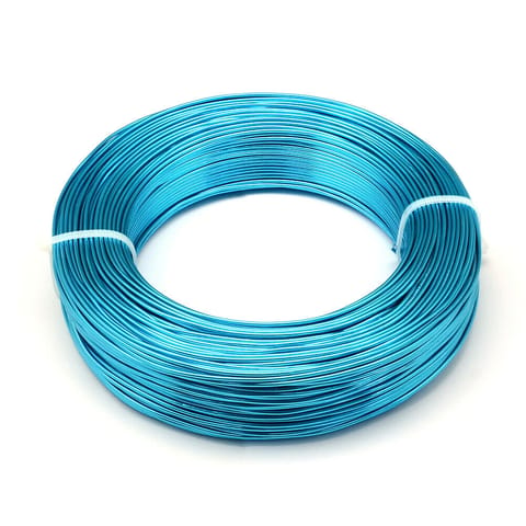 10 Mtrs Aluminium Colored Wire Turquoise 1mm (18 Gauge)