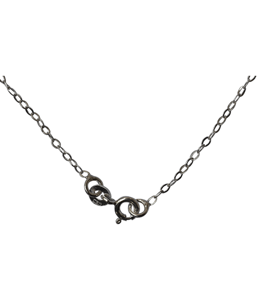 92.5 Sterling Silver Flat Link Chain-40 Cms