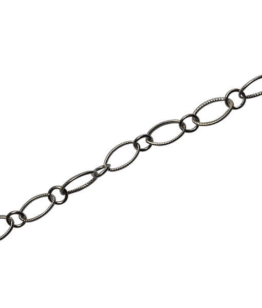 92.5 Sterling Silver Brushed Link Chain-100 Cms