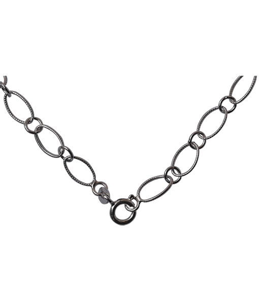 92.5 Sterling Silver Brushed Link Chain 45 Cms
