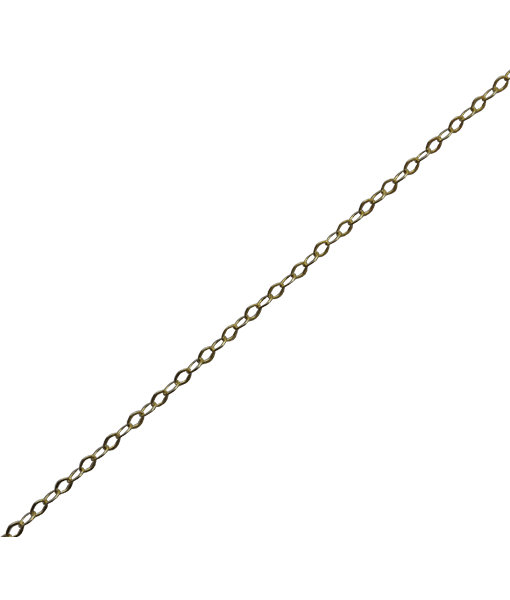 92.5 Sterling Silver Fine Flat Link Chain - 100 cms